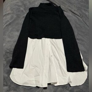 Theory Size Large Top Grey and White